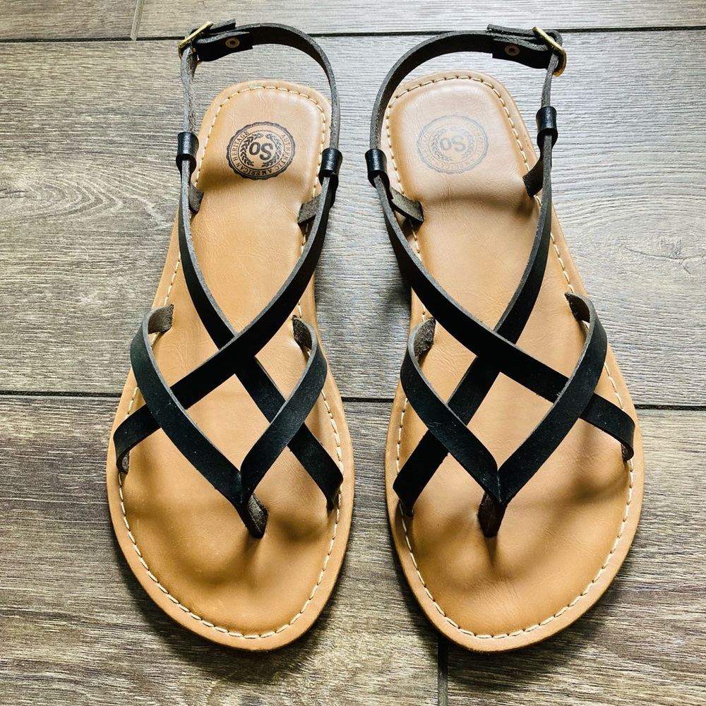 Black Strap Sandals